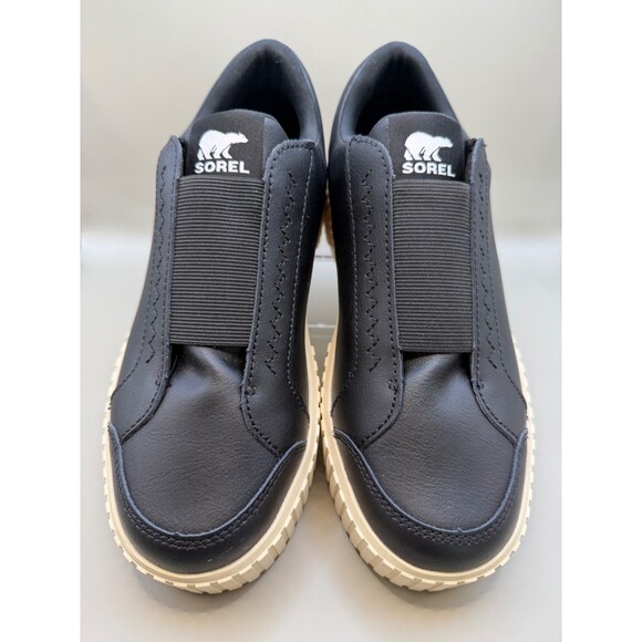 Sorel ONA AVE Womens Black Leather Platform Size 9.5 Slip-On Sneaker 2131741 - Picture 3 of 8
